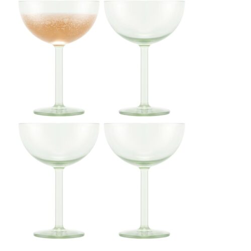 Bodum Oktett Gläser Set, 4 Stück, Kunststoff, Champagnerschale, pistachio
