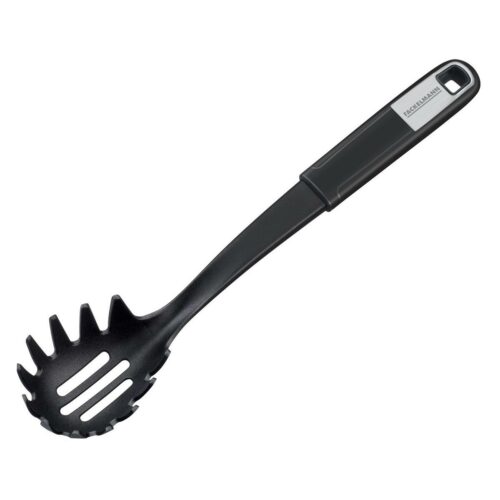 Fackelmann Sense Kochbesteck, Spaghettilöffel, schwarz/silber