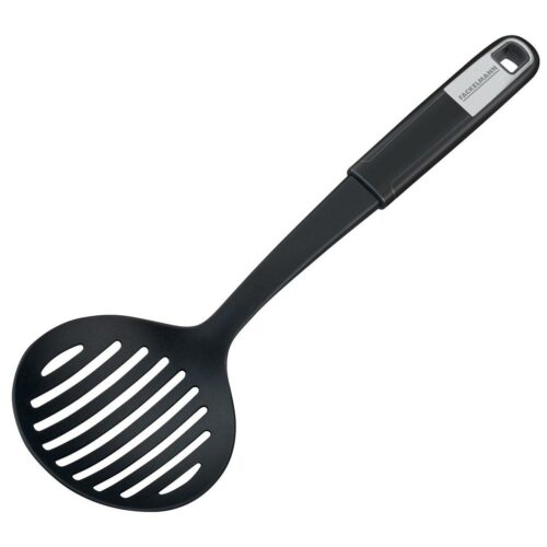 Fackelmann Sense Kochbesteck, Abseihlöffel, schwarz/silber