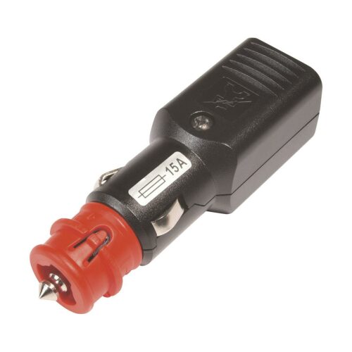 Pro Car NG Universalstecker, 15A, 12/24V, mit Sicherung, zwangsgeführte Zugentlastung