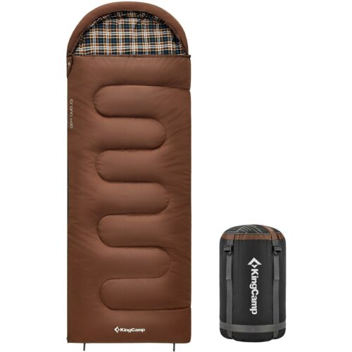 KingCamp Cloud 400 Deckenschlafsack, 230x90cm, rechts, braun