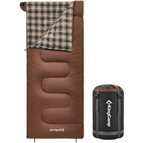 KingCamp Snowflake Deckenschlafsack,190x84cm, 400, rechts, cappuccino