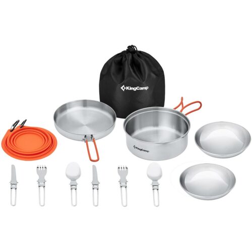 KingCamp Adventurer Pro Kochset, silber, 2-Personen