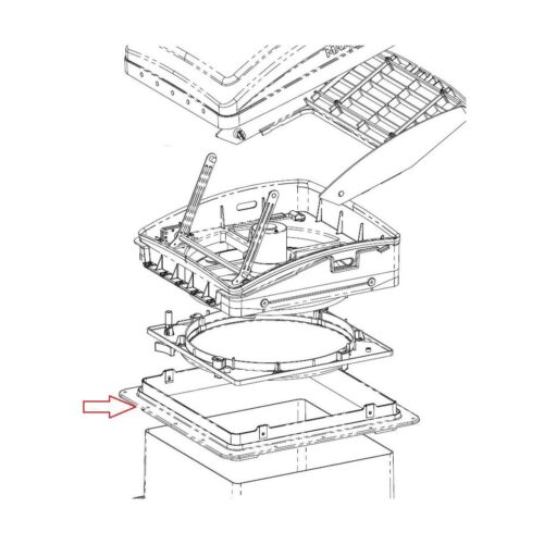Außenrahmen - Ersatzteil-Nr. 10-20210K-40 - für MaxxFan Dachhaube