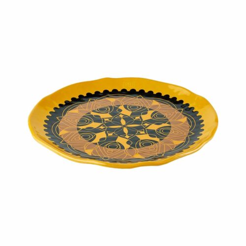 Rebel Outdoor Essteller, Ø 27cm, gelb gemustert