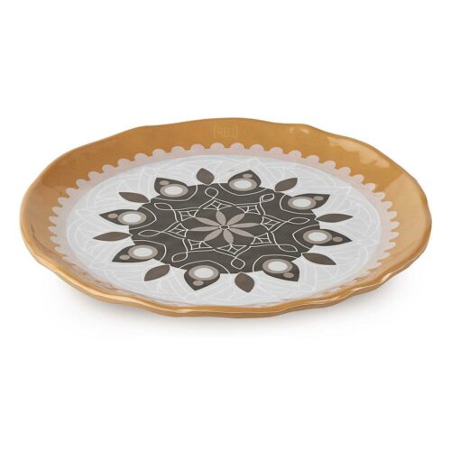 Rebel Outdoor Essteller, Ø 27cm, Lachsfarben gemustert