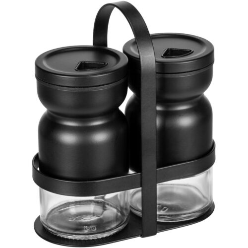 Wenko Melli Menage mit Gewürzstreuer, schwarz