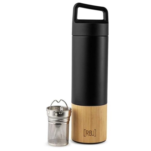 Rebel Outdoor Thermosflasche, 530ml, schwarz/braun