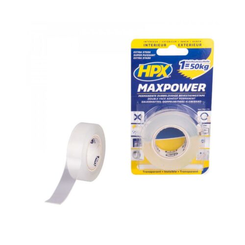 HPX Max Power Montageband, doppelseitig, transparent, 19mm, 2m