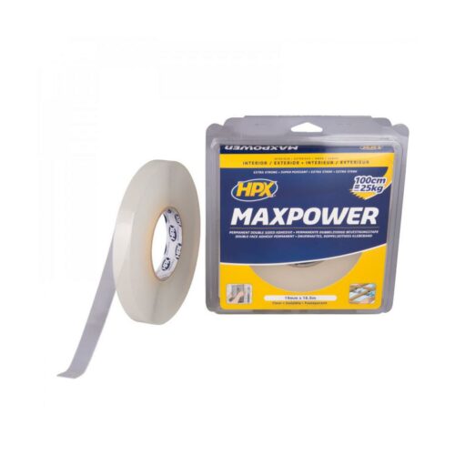 HPX Max Power Montageband, doppelseitig, transparent, 19mm, 16,5m