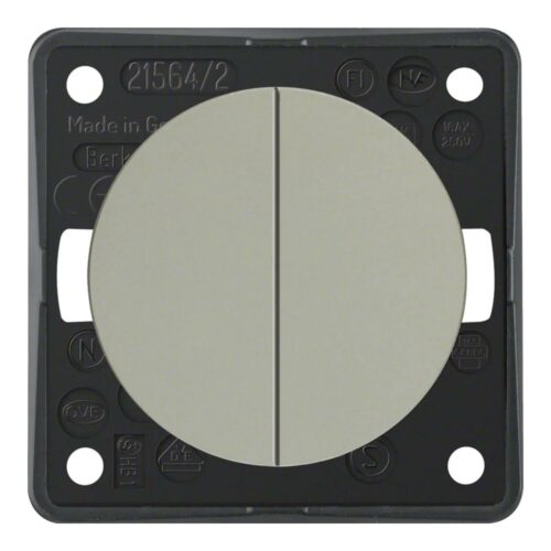 Berker Integro Flow/Pure Serienschalter, Edelstahl matt, 12/230V