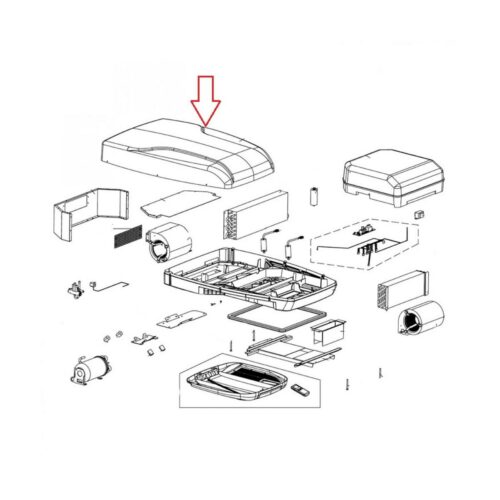 Obere Abdeckung - Telair Ersatzteil Nr. 3476 - für Silent 7300H