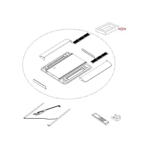 Diffusor Rechteckig 20x20 - Telair Ersatzteil Nr. 07181 - für e-Van 5400H