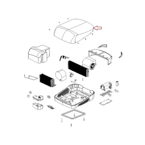 Obere Abdeckung - Telair Ersatzteil Nr. 07166 - für e-Van 7400H
