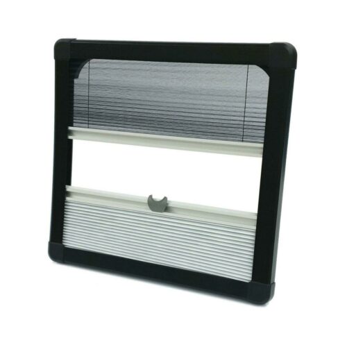 Horrex Curved Duo Plissee, 852x349mm, schwarz