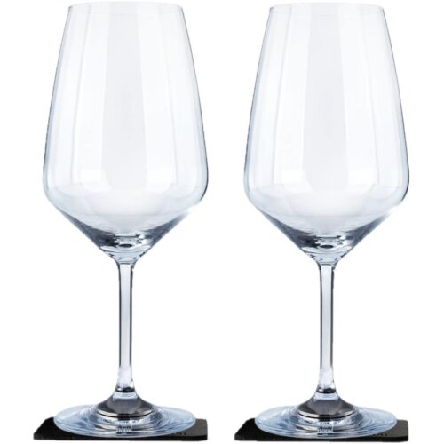silwy Magnet Rotweingläser, Kristallglas, 650ml, 2er-Set