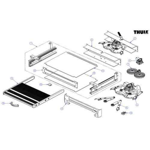 Motor komplett - Thule Ersatzteil Nr. 1500603689 - passend für Slide-Out Step G2 Ducato 400