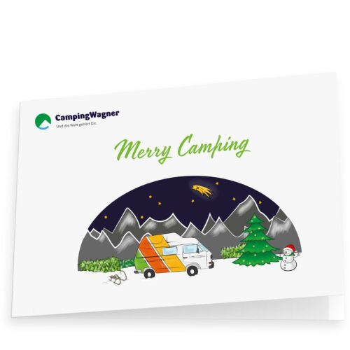 Camping Wagner Geschenkgutschein – Weihnachten (Camper) - 10 € per E-Mail zum Selbstdrucken