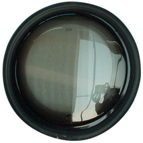 Polyplastic Bullauge, starre Scheibe, grau, Ø 282mm