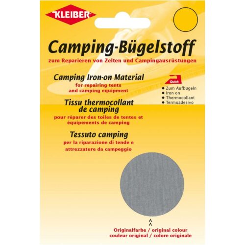 Kleiber Camping-Bügelstoff, grau