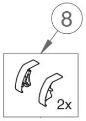 Verbindungskappen Klemmprofil - Thule Ersatzteil Nr. 1500601181 - passend zu Thule Safari Residence / Panorama