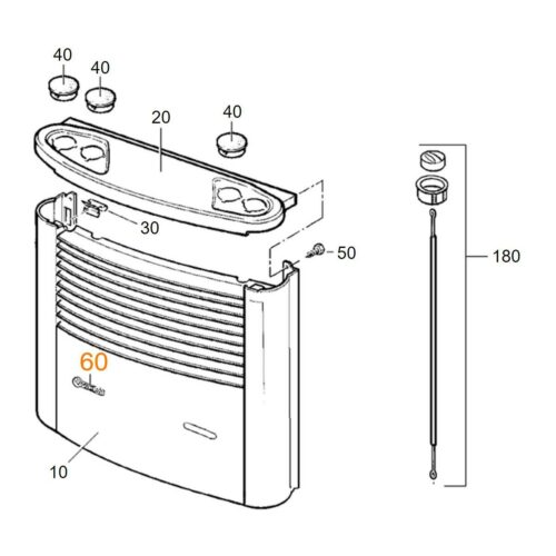 Typschild - Truma Ersatzteil Nr. 30040-36500 - für Truma S-Heizungen
