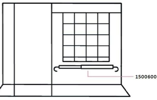 Fensterstange - Thule Ersatzteil Nr. 1500600119 - passend zu Thule Safari Room / Residence