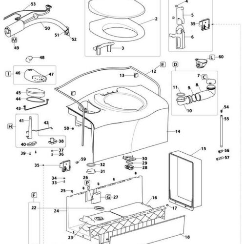 Thetford C402 Schaft für Cassettentoilette