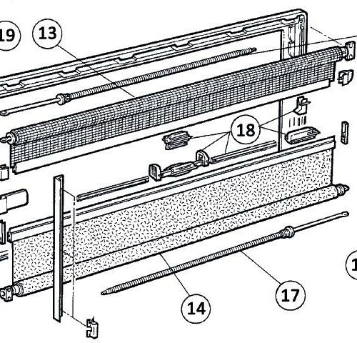 Dometic Verdunklungsrollo für S4 Ausstellfenster, 1450x700mm, grau