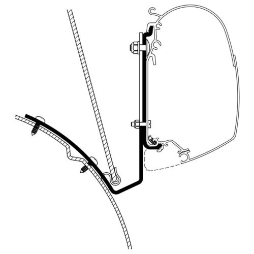 Thule Omnistor 5200/4200 Adapter für VW T4 Schlafdach