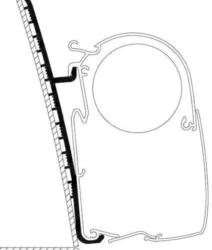 Thule Omnistor 5200/8000/4200 Adapter für Master II/Movano A mit Hochdach