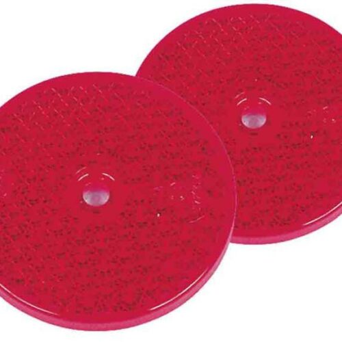 Reflektoren rund, 2 Stück, rot