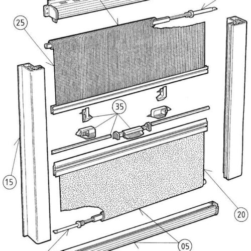 Teilesatz - Dometic Seitz Ersatzteil Nr. BG1097 für Doppelkassettenrollo