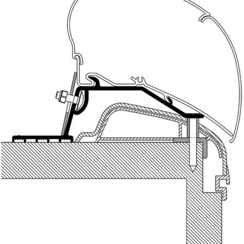 Thule Omnistor 9200/6300 Adapter für Hobby Premium