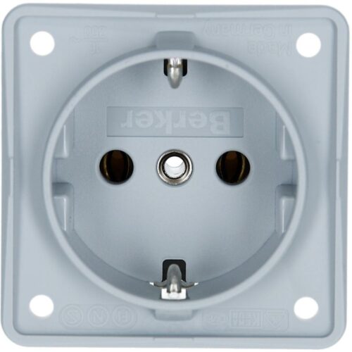 Berker Integro Flow Schuko Steckdose, 230V, grau