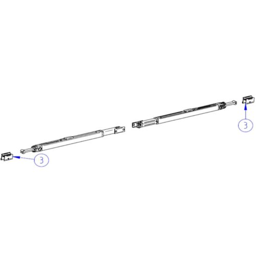 Stützfuß-Befestigung Front - Thule Ersatzteil Nr. 1500601602 - passend zu Thule Omnistor 5002 / 5003 / 6200 / 9200