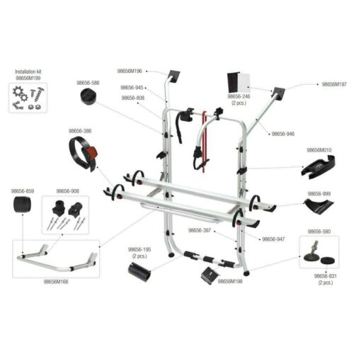 Untere Tragestruktur - Fiamma Ersatzteil Nr. 98656-397 - für Carry Bike VW T4/T5