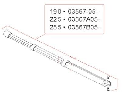 Spannarm für 2,25m Markisenlänge - Fiamma Ersatzteil Nr. 03567A05- - passend zu Fiamma Caravanstore 2005 / 2007 / 2013