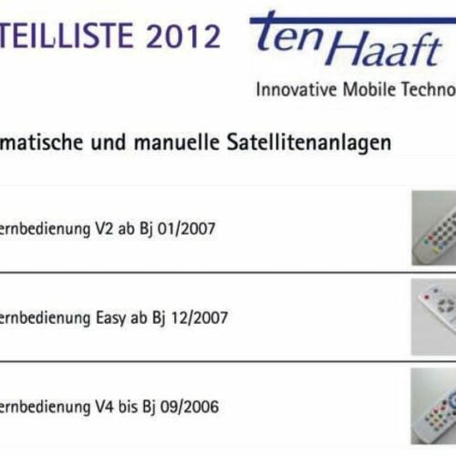 Ersatz-Fernbedienung, V2 - TenHaaft Ersatzteil Nr. 36401005 - Oyster V ab Bj. 01/2007