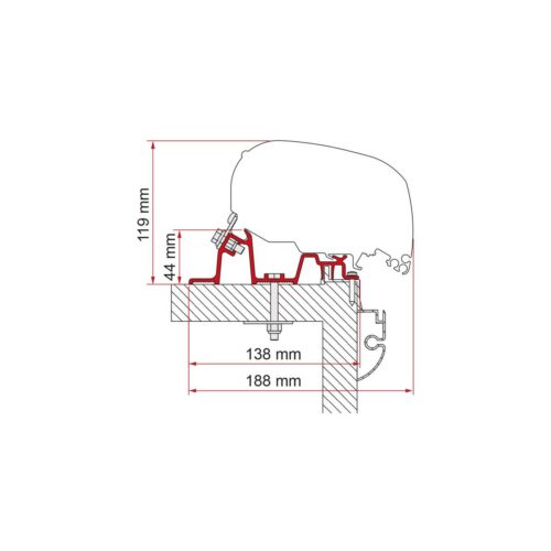 Fiamma F65/F80 Adapter für Hobby Premium