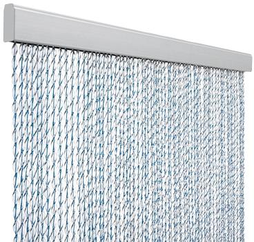 Arisol Sara Kordel-Vorhang, 60x190cm, weiß/blau