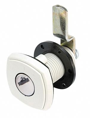 STS Klappenschloss, System STS & ZADI, quadratisch, weiß