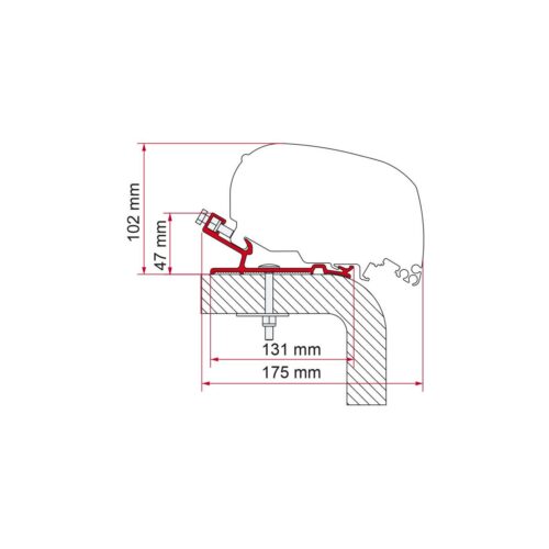 Fiamma F65/F80 Adapter für Hymer 400