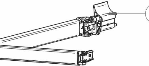 Gelenkarm rechts für Markisenlänge ab 3m - Thule Ersatzteil Nr. 1500602081 - passend zu Thule Omnistor 5003