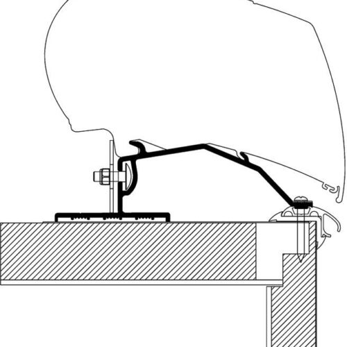 Thule Omnistor 9200/6300 Caravan Roof Adapter, 500cm