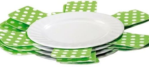 Pfannenschutz, grün/weiß, 3 Stück