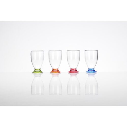 Flamefield Party Saftglas-Set, Acryl, bunt, 4-teilig