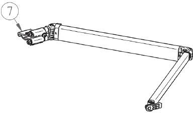 Gelenkarm links für Markisenlänge 3-4,5m - Thule Ersatzteil Nr. 1500602597 - passend zu Thule Omnistor 6200