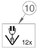 Halteklammer 12St. - Thule Ersatzteil Nr. 1500601161 - passend zu Thule Safari Room / Residence / Panorama