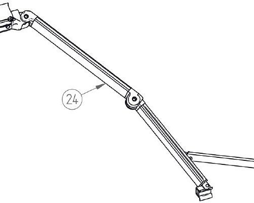 Gelenkarm links ab 4m Markisenlänge - Thule Ersatzteil Nr. 1500602059 - passend zu Thule Omnistor 8000